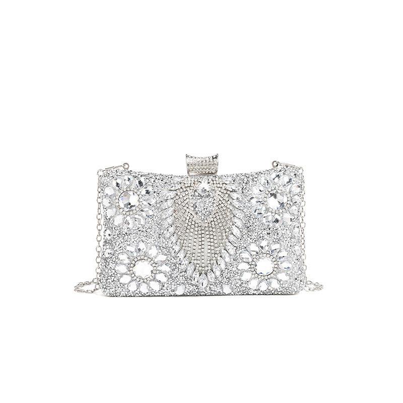 Versatile Handbag | Stylish & Functional Inlaid with Diamond Dinner Bag Women Cocktail Rhinestone Bag Socialite Dress Clutch Accessories - Modestly Vogue 