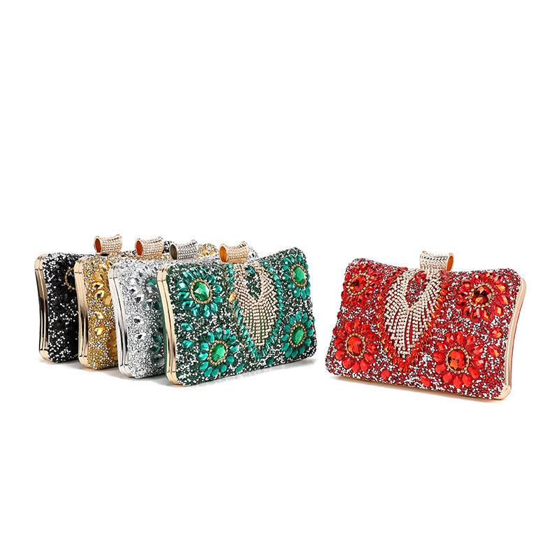 Versatile Handbag | Stylish & Functional Inlaid with Diamond Dinner Bag Women Cocktail Rhinestone Bag Socialite Dress Clutch Accessories - Modestly Vogue 