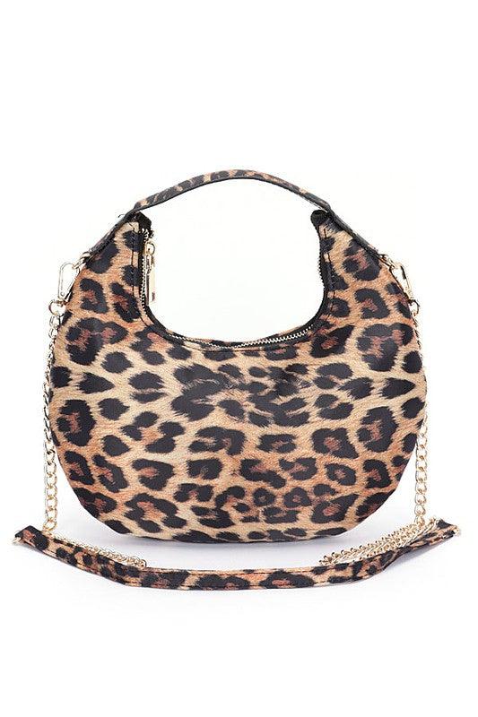 Versatile Handbag | Stylish & Functional Leopard Print Top Handle Circle Swing Bag - Modestly Vogue 