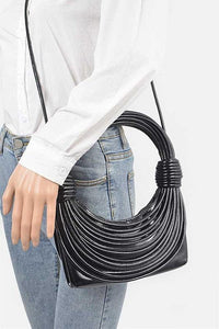 Versatile Handbag | Stylish & Functional Metallic Layer Roping Top Handle Bag - Modestly Vogue 