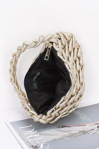 Versatile Handbag | Stylish & Functional Metallic Strings Braided Shoulder Bag - Modestly Vogue 