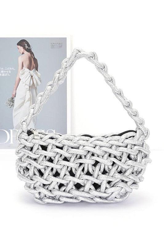 Versatile Handbag | Stylish & Functional Metallic Strings Braided Shoulder Bag - Modestly Vogue 