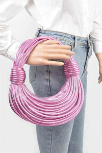 Versatile Handbag | Stylish & Functional Metallic Zillion String Shoulder Clutch Bag - Modestly Vogue 