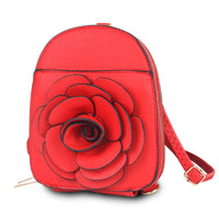 Versatile Handbag | Stylish & Functional Mini Backpack Red Flower Wallet Bag For Women - Modestly Vogue 