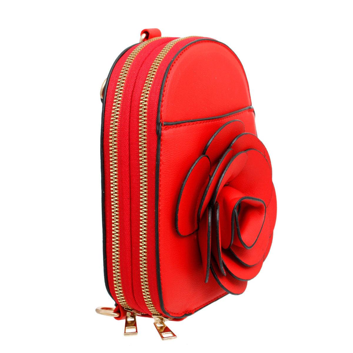 Versatile Handbag | Stylish & Functional Mini Backpack Red Flower Wallet Bag For Women - Modestly Vogue 