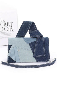 Denim Handbag | Functional Mix Piecing Crossbody Bag - Modestly Vogue 