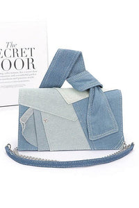 Denim Handbag | Functional Mix Piecing Crossbody Bag - Modestly Vogue 