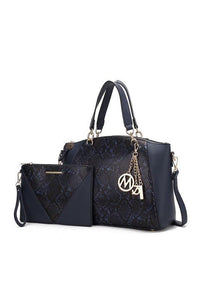 Versatile Handbag | Stylish & Functional MKF Addison Snake Embossed Tote Bag and Wallet Mia - Modestly Vogue 