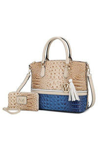 Versatile Handbag | Stylish & Functional MKF Collection Autumn Crocodile Skin Tote Bag Mia - Modestly Vogue 