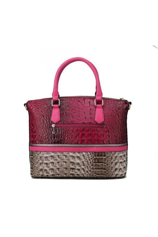 Versatile Handbag | Stylish & Functional MKF Collection Autumn Crocodile Skin Tote Bag Mia - Modestly Vogue 