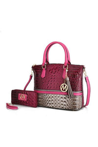 Versatile Handbag | Stylish & Functional MKF Collection Autumn Crocodile Skin Tote Bag Mia - Modestly Vogue 