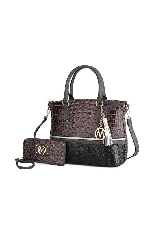 Versatile Handbag | Stylish & Functional MKF Collection Autumn Crocodile Skin Tote Bag Mia - Modestly Vogue 