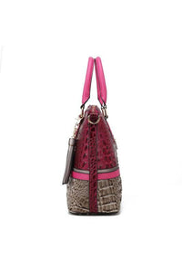 Versatile Handbag | Stylish & Functional MKF Collection Autumn Crocodile Skin Tote Bag Mia - Modestly Vogue 