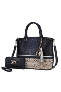 Versatile Handbag | Stylish & Functional MKF Collection Autumn Crocodile Skin Tote Bag Mia - Modestly Vogue 