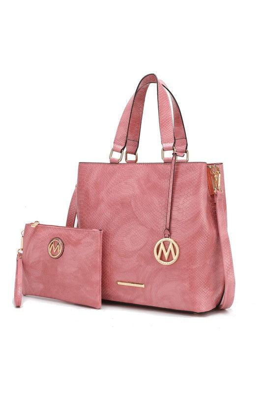 Versatile Handbag | Stylish & Functional MKF Collection Beryl Snake-embossed Tote Bag Mia k - Modestly Vogue 