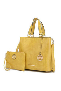 Versatile Handbag | Stylish & Functional MKF Collection Beryl Snake-embossed Tote Bag Mia k - Modestly Vogue 