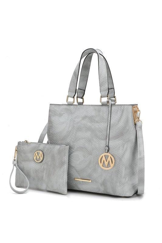 Versatile Handbag | Stylish & Functional MKF Collection Beryl Snake-embossed Tote Bag Mia k - Modestly Vogue 