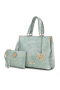 Versatile Handbag | Stylish & Functional MKF Collection Beryl Snake-embossed Tote Bag Mia k - Modestly Vogue 