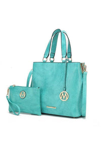 Versatile Handbag | Stylish & Functional MKF Collection Beryl Snake-embossed Tote Bag Mia k - Modestly Vogue 