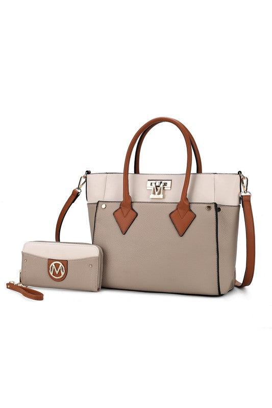 Versatile Handbag | Stylish & Functional MKF Collection Brynlee Color-Block Tote Bag Mia K - Modestly Vogue 