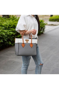 Versatile Handbag | Stylish & Functional MKF Collection Brynlee Color-Block Tote Bag Mia K - Modestly Vogue 