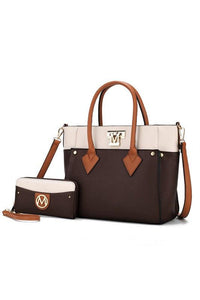 Versatile Handbag | Stylish & Functional MKF Collection Brynlee Color-Block Tote Bag Mia K - Modestly Vogue 