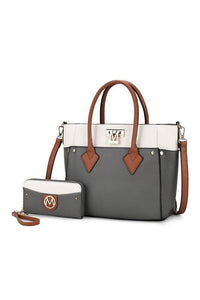 Versatile Handbag | Stylish & Functional MKF Collection Brynlee Color-Block Tote Bag Mia K - Modestly Vogue 