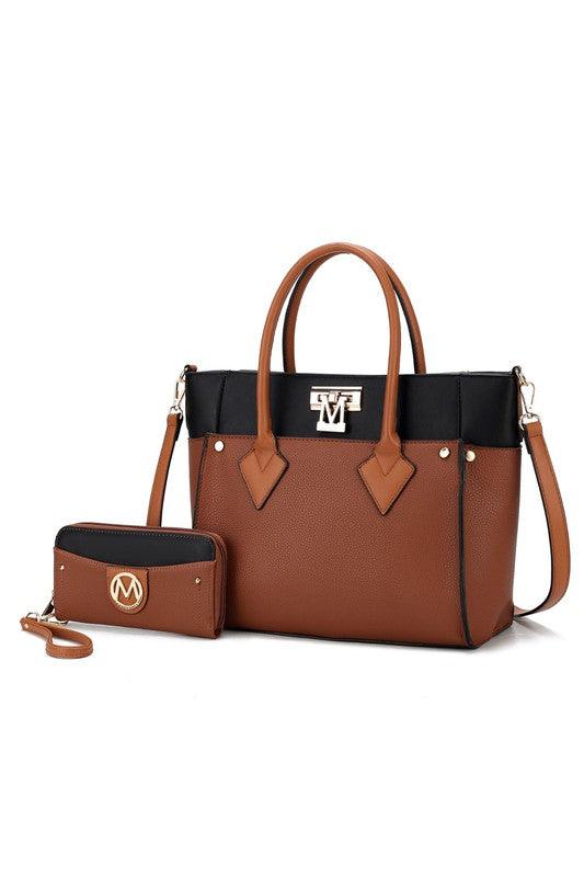 Versatile Handbag | Stylish & Functional MKF Collection Brynlee Color-Block Tote Bag Mia K - Modestly Vogue 