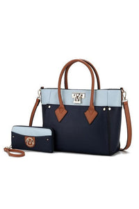 Versatile Handbag | Stylish & Functional MKF Collection Brynlee Color-Block Tote Bag Mia K - Modestly Vogue 