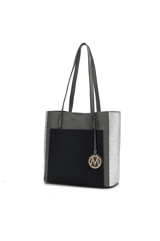 Versatile Handbag | Stylish & Functional MKF Collection Leah Color-Block Tote Bag by Mia K - Modestly Vogue 