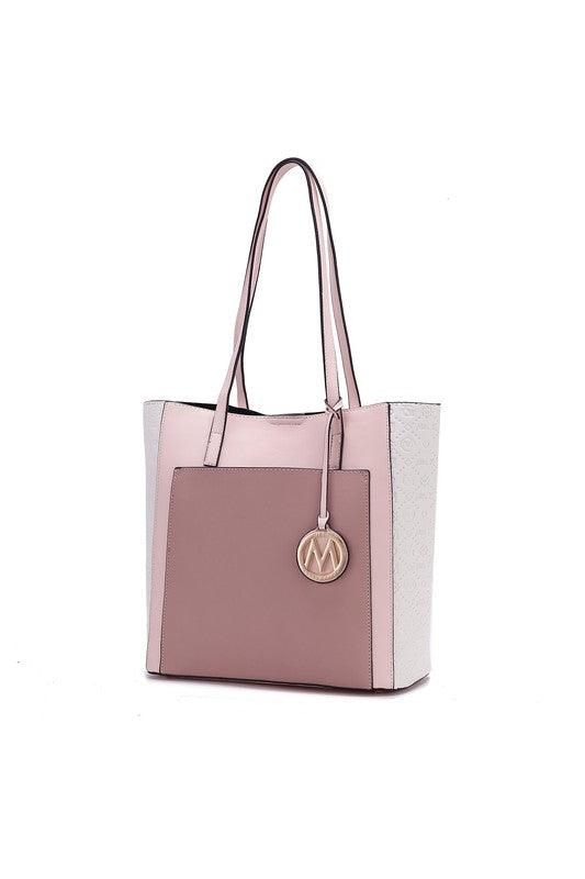 Versatile Handbag | Stylish & Functional MKF Collection Leah Color-Block Tote Bag by Mia K - Modestly Vogue 