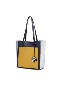 Versatile Handbag | Stylish & Functional MKF Collection Leah Color-Block Tote Bag by Mia K - Modestly Vogue 