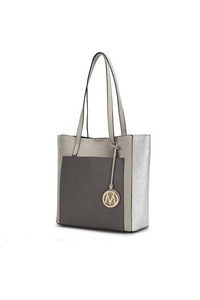 Versatile Handbag | Stylish & Functional MKF Collection Leah Color-Block Tote Bag by Mia K - Modestly Vogue 