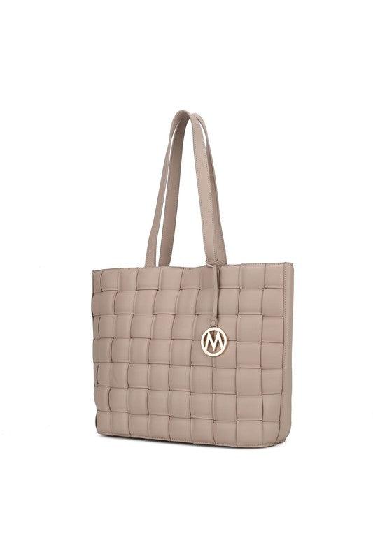 Versatile Handbag | Stylish & Functional MKF Collection Rowan Woven Tote Bag by Mia K - Modestly Vogue 