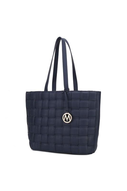 Versatile Handbag | Stylish & Functional MKF Collection Rowan Woven Tote Bag by Mia K - Modestly Vogue 