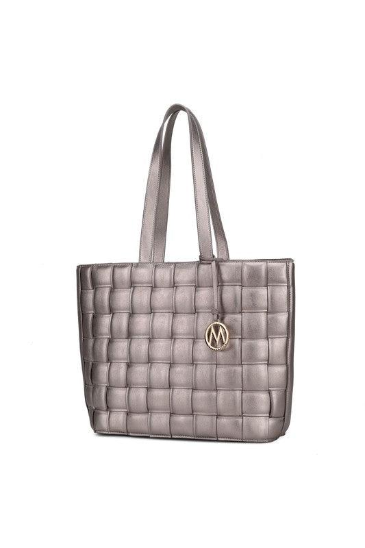 Versatile Handbag | Stylish & Functional MKF Collection Rowan Woven Tote Bag by Mia K - Modestly Vogue 