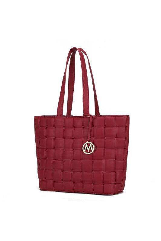 Versatile Handbag | Stylish & Functional MKF Collection Rowan Woven Tote Bag by Mia K - Modestly Vogue 