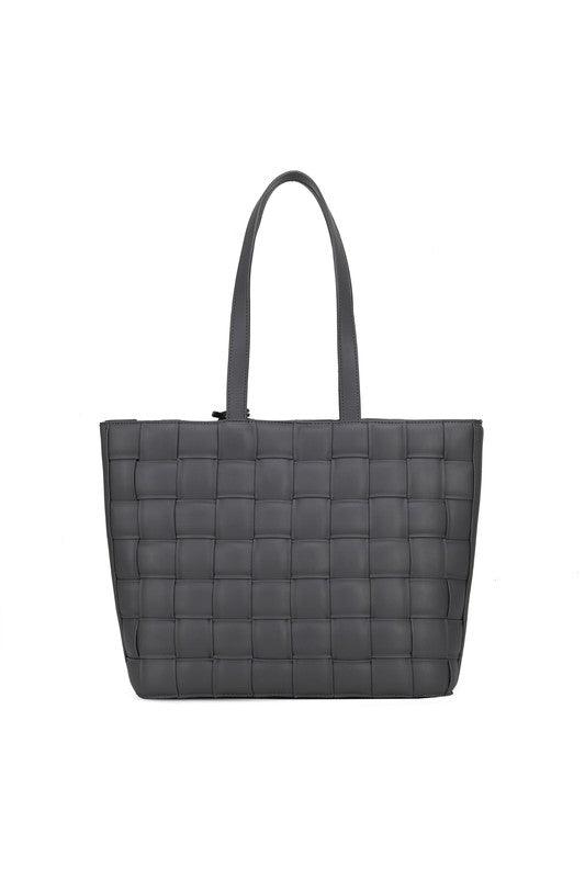 Versatile Handbag | Stylish & Functional MKF Collection Rowan Woven Tote Bag by Mia K - Modestly Vogue 