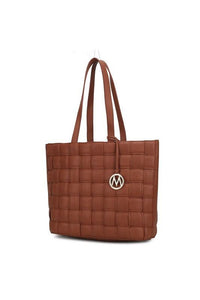 Versatile Handbag | Stylish & Functional MKF Collection Rowan Woven Tote Bag by Mia K - Modestly Vogue 