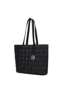 Versatile Handbag | Stylish & Functional MKF Collection Rowan Woven Tote Bag by Mia K - Modestly Vogue 