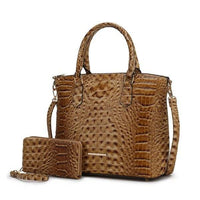 Versatile Handbag | Stylish & Functional MKF Liora Croc Embossed Tote and Set by Mia K - Modestly Vogue 