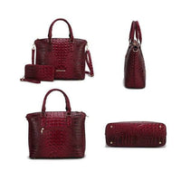 Versatile Handbag | Stylish & Functional MKF Liora Croc Embossed Tote and Set by Mia K - Modestly Vogue 