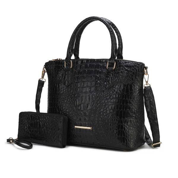 Versatile Handbag | Stylish & Functional MKF Liora Croc Embossed Tote and Set by Mia K - Modestly Vogue 