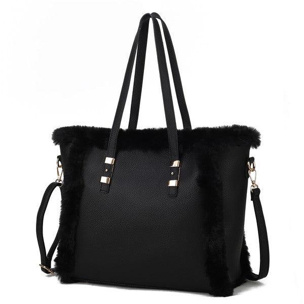 Versatile Handbag | Stylish & Functional MKF Liza with Faux Fur Women Tote Bag by Mia K - Modestly Vogue 