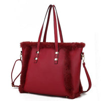 Versatile Handbag | Stylish & Functional MKF Liza with Faux Fur Women Tote Bag by Mia K - Modestly Vogue 