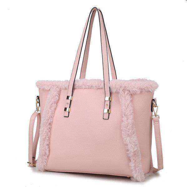 Versatile Handbag | Stylish & Functional MKF Liza with Faux Fur Women Tote Bag by Mia K - Modestly Vogue 