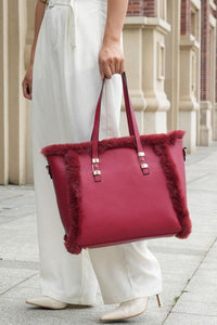 Versatile Handbag | Stylish & Functional MKF Liza with Faux Fur Women Tote Bag by Mia K - Modestly Vogue 