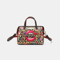 Versatile Handbag | Stylish & Functional Nicole Lee USA 3-Piece Wild Lips Print Handbag Set - Modestly Vogue 