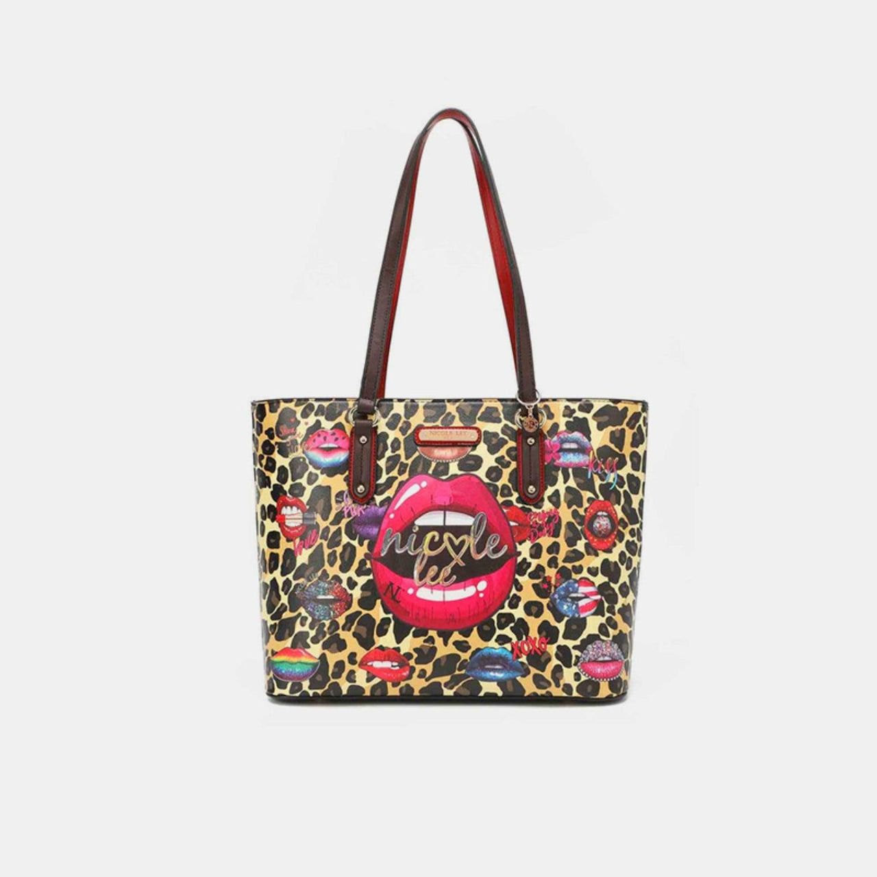 Versatile Handbag | Stylish & Functional Nicole Lee USA 3-Piece Wild Lips Print Handbag Set - Modestly Vogue 