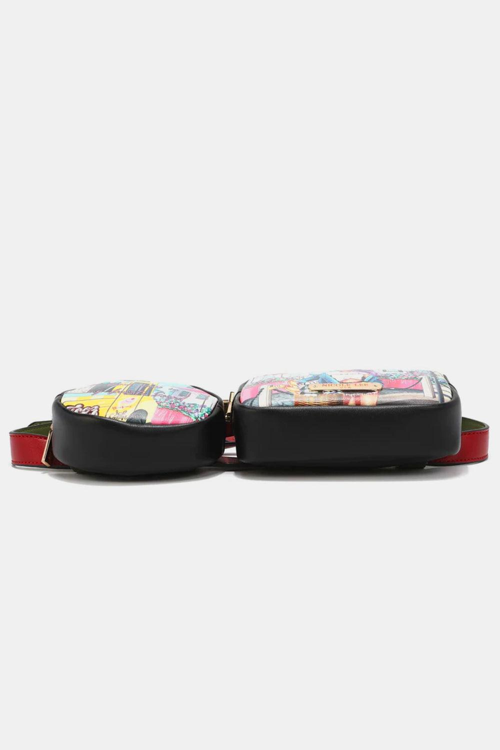 Versatile Handbag | Stylish & Functional Nicole Lee USA Double Pouch Fanny Pack - Modestly Vogue 